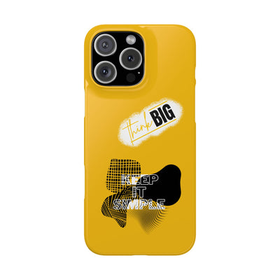 Handyhülle gelbe - Yellow Snap Case - 'Think BIG' for Motivated Individuals