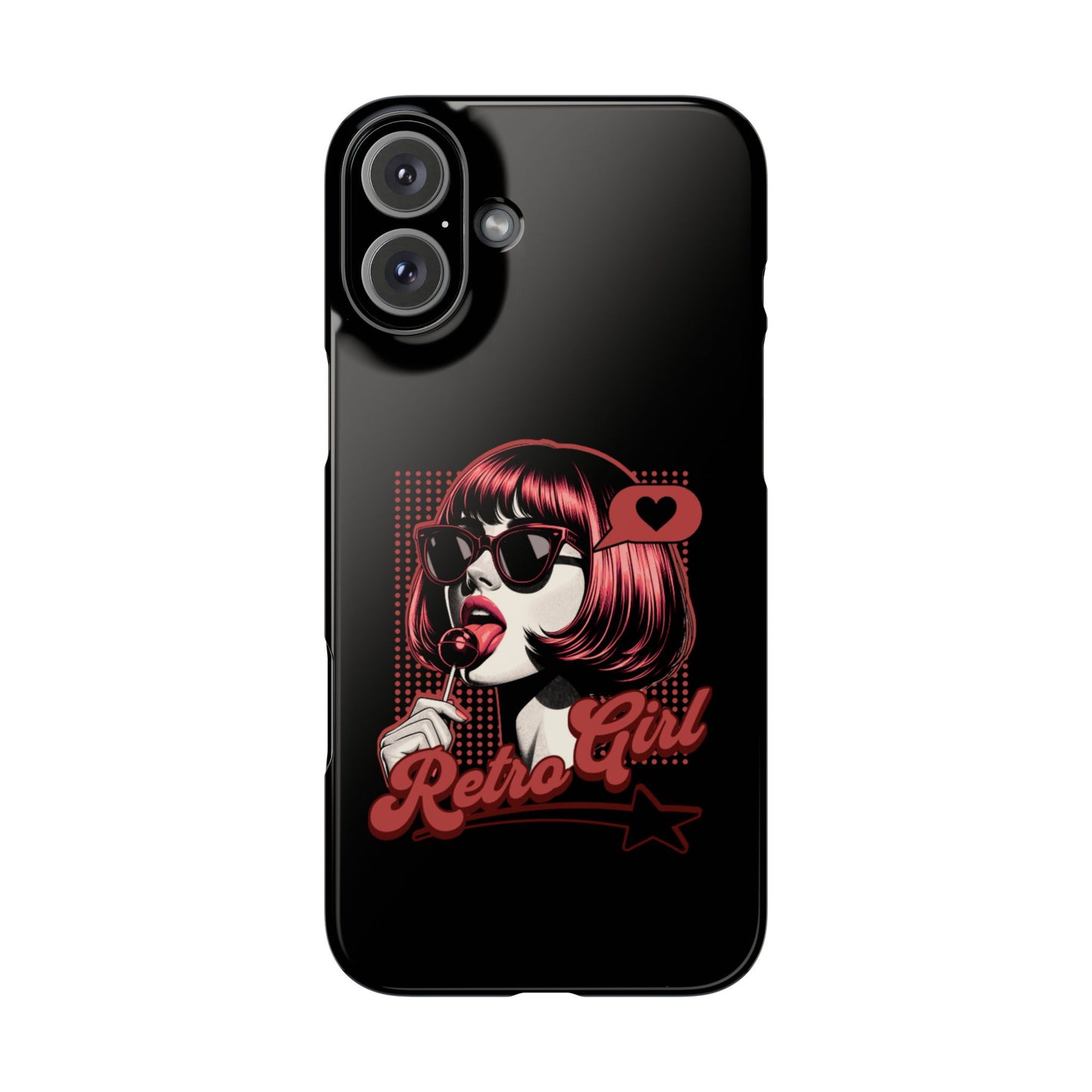 Retro Girl Snap Case Handyhülle