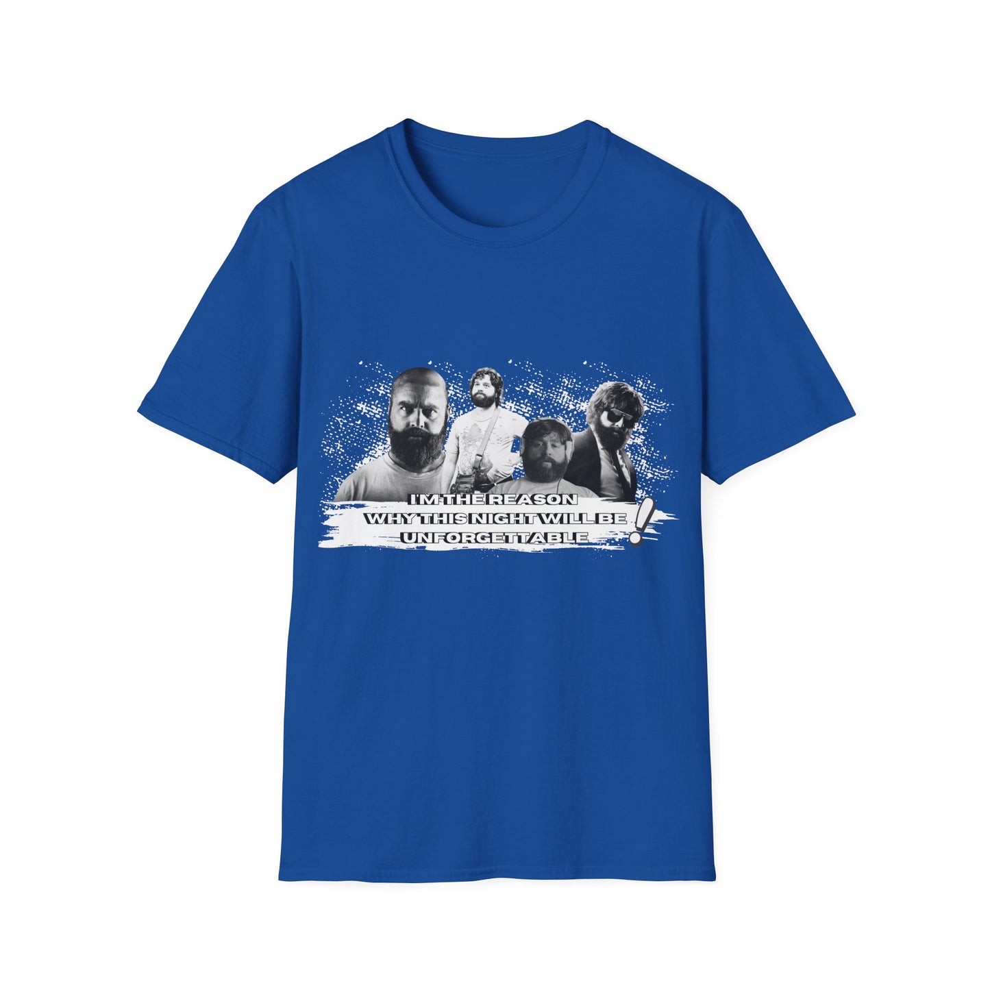 I am the reason why this night...Retro Graphic Unisex Softstyle T-Shirt - Hangover Alan