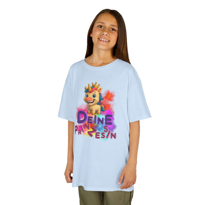 Colorful Kids Tee - “Deine Prinzessin” Design - Fun & Playful Shirt for Young Royalty