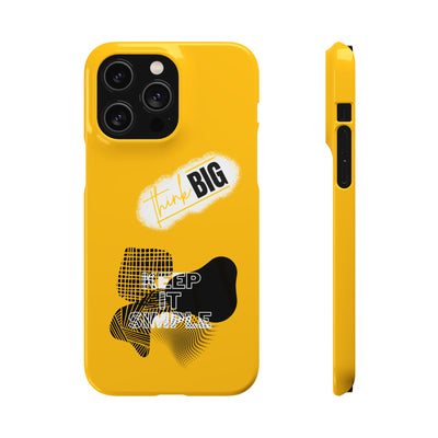 Handyhülle gelbe - Yellow Snap Case - 'Think BIG' for Motivated Individuals