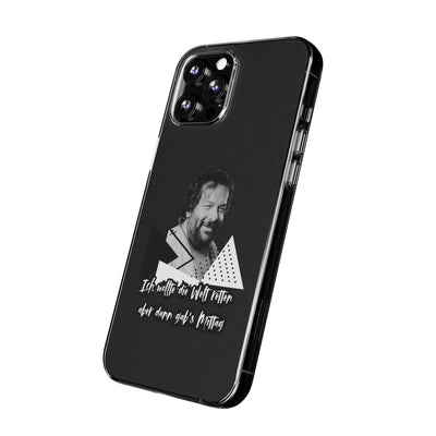Handyhülle Unique Phone Cover, Ich wollte die Welt retten, dann gabs Mittag