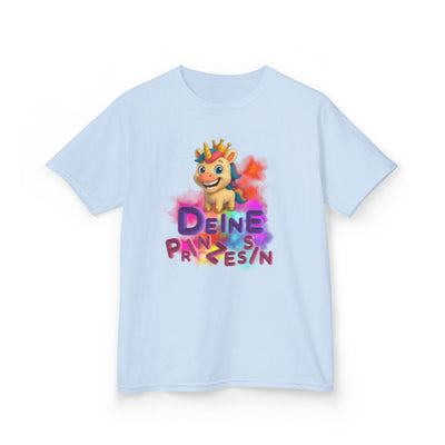 Colorful Kids Tee - “Deine Prinzessin” Design - Fun & Playful Shirt for Young Royalty
