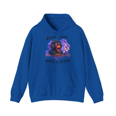 Born to Vibe Unisex Heavy Blend™ Hooded Sweatshirt - Made to Roar Monkey - Monkey 
