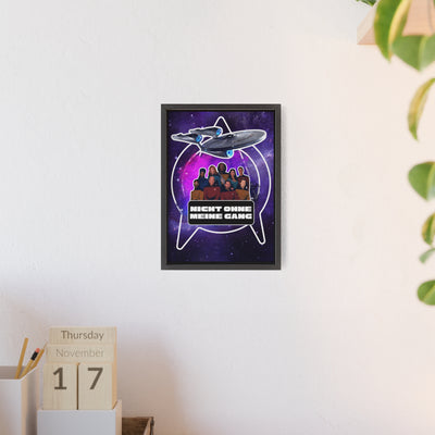 Starship Adventure Poster with Wooden Frame | Sci-Fi Wall Art, Geek Decor,