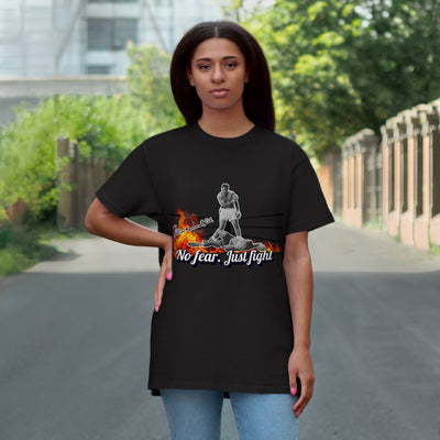 No Fear Just Fight T-Shirt, Motivational Shirt Muhammad Ali