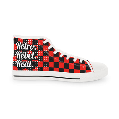 Stylish High Top Sneakers "Retro Girl" Unique Graphic