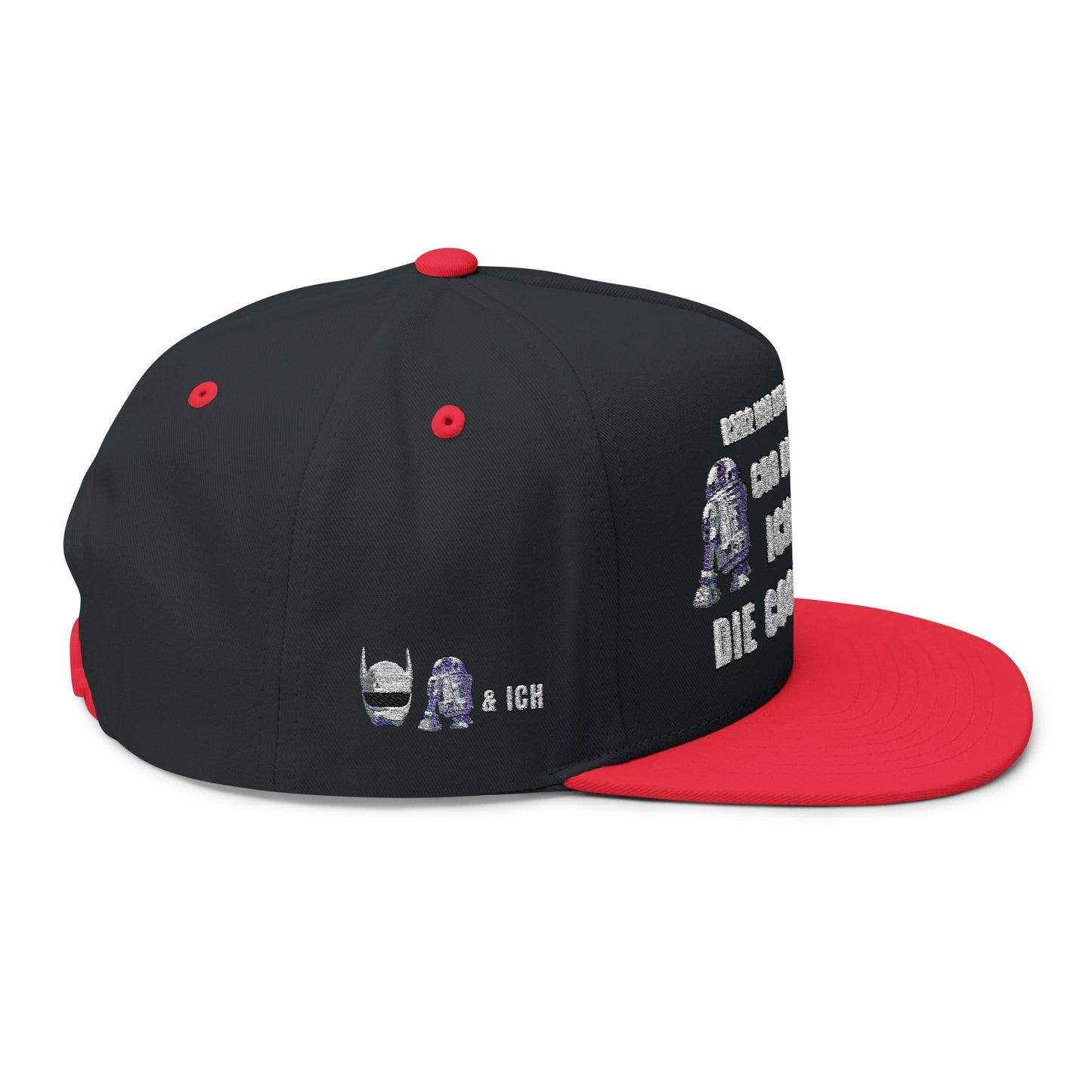 Flat Bill Cap with Fun Embroidery  R2D2 - Cro - & ICH