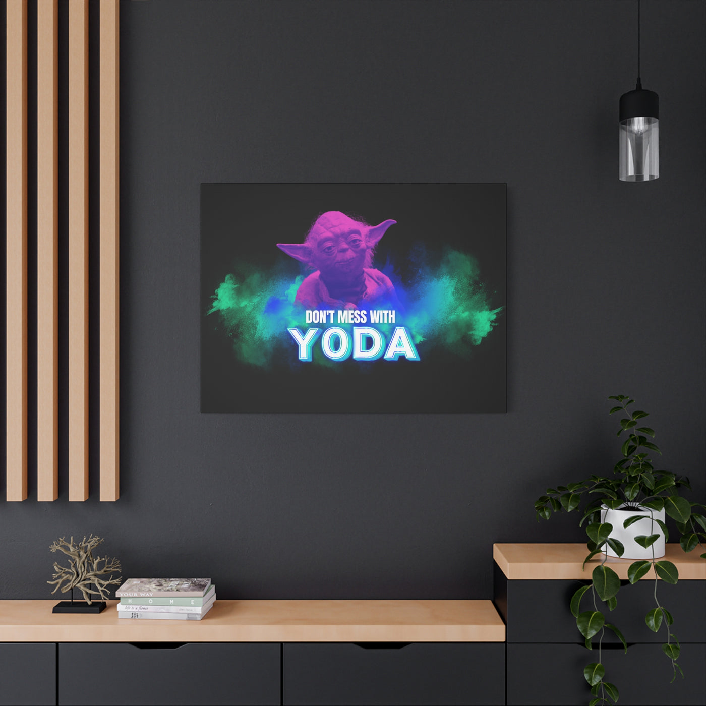 Inspirational Yoda Canvas Art - Modern Wall Decor for Star Wars Fans