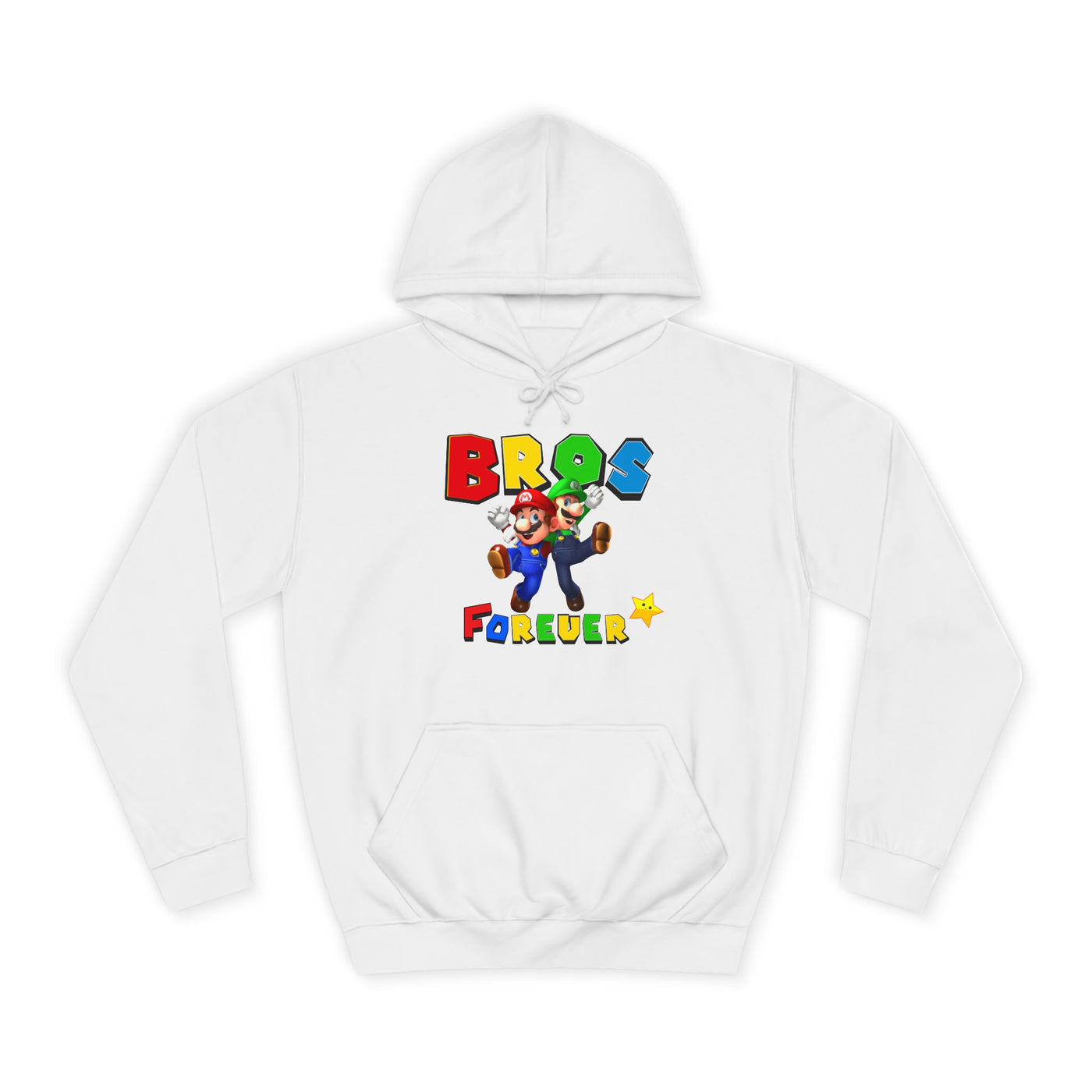 Super Bros College Hoodie, Unisex Gaming Hoodie