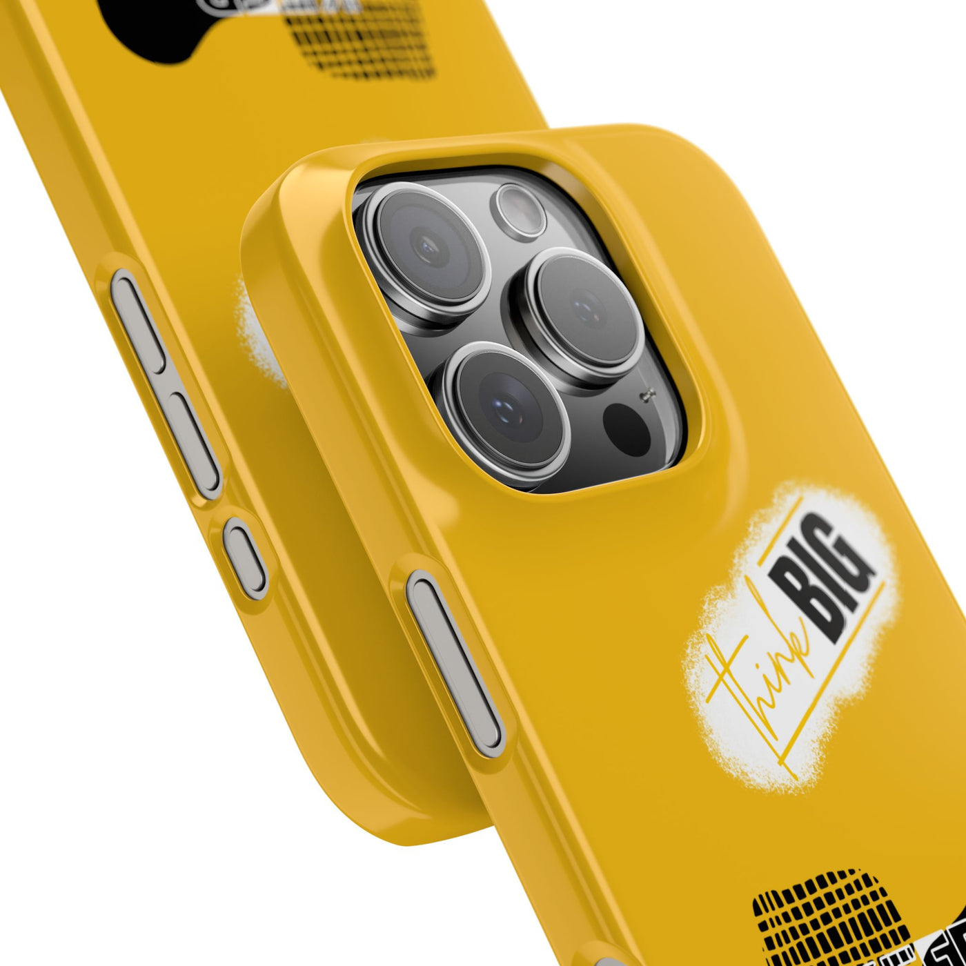 Handyhülle gelbe - Yellow Snap Case - 'Think BIG' for Motivated Individuals