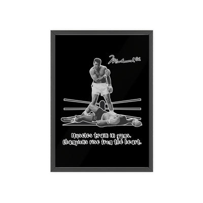 Boxing Inspired Wall Art Poster with Wooden Frame - Muhammad Ali 