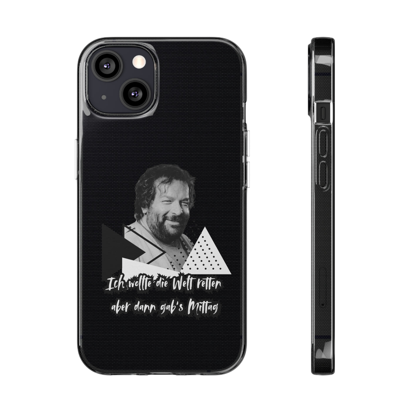 Handyhülle Unique Phone Cover, Ich wollte die Welt retten, dann gabs Mittag