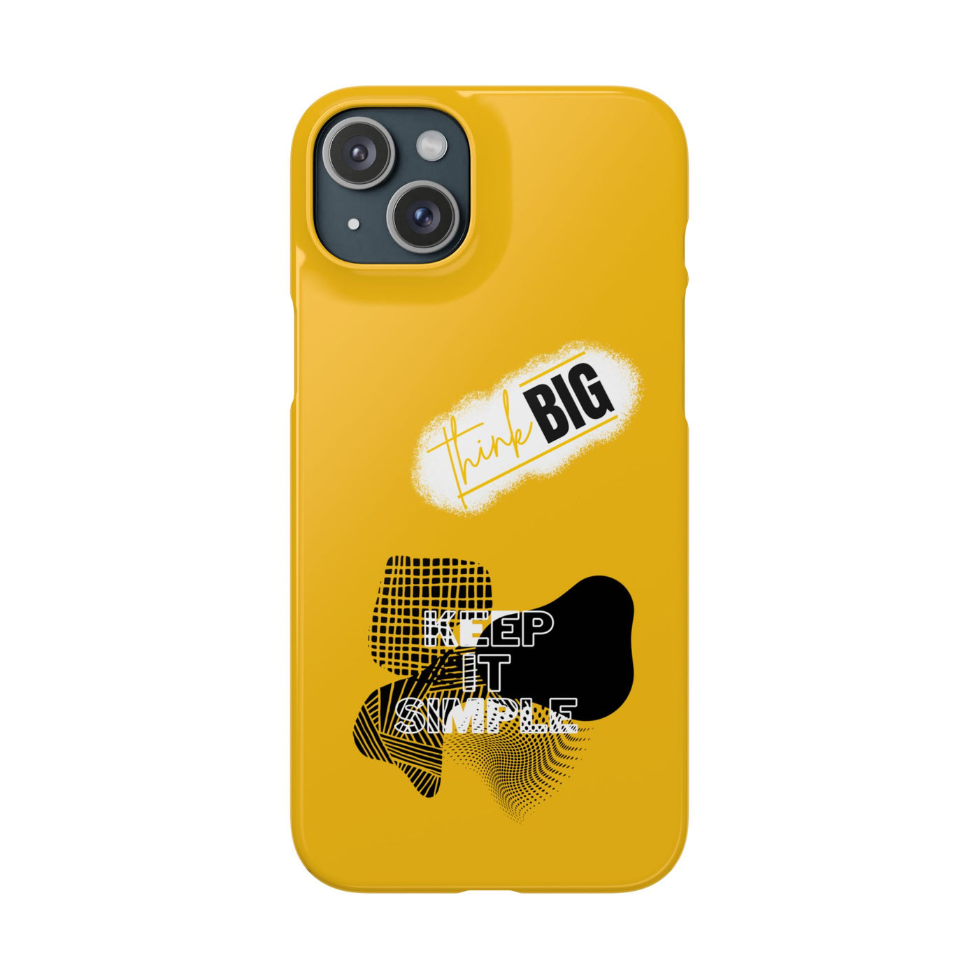 Handyhülle gelbe - Yellow Snap Case - 'Think BIG' for Motivated Individuals
