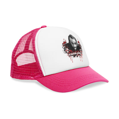 Spooky Mesh Cap with 'Wanna Play?'