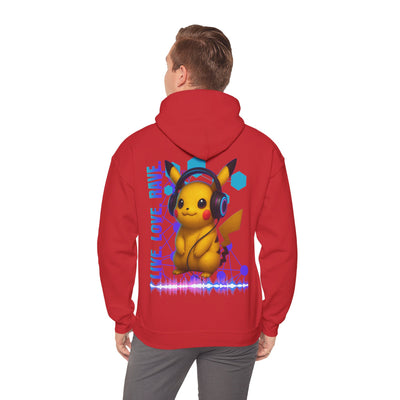 Rave Hoddie, Live Love Rave - Techno - Pokemon