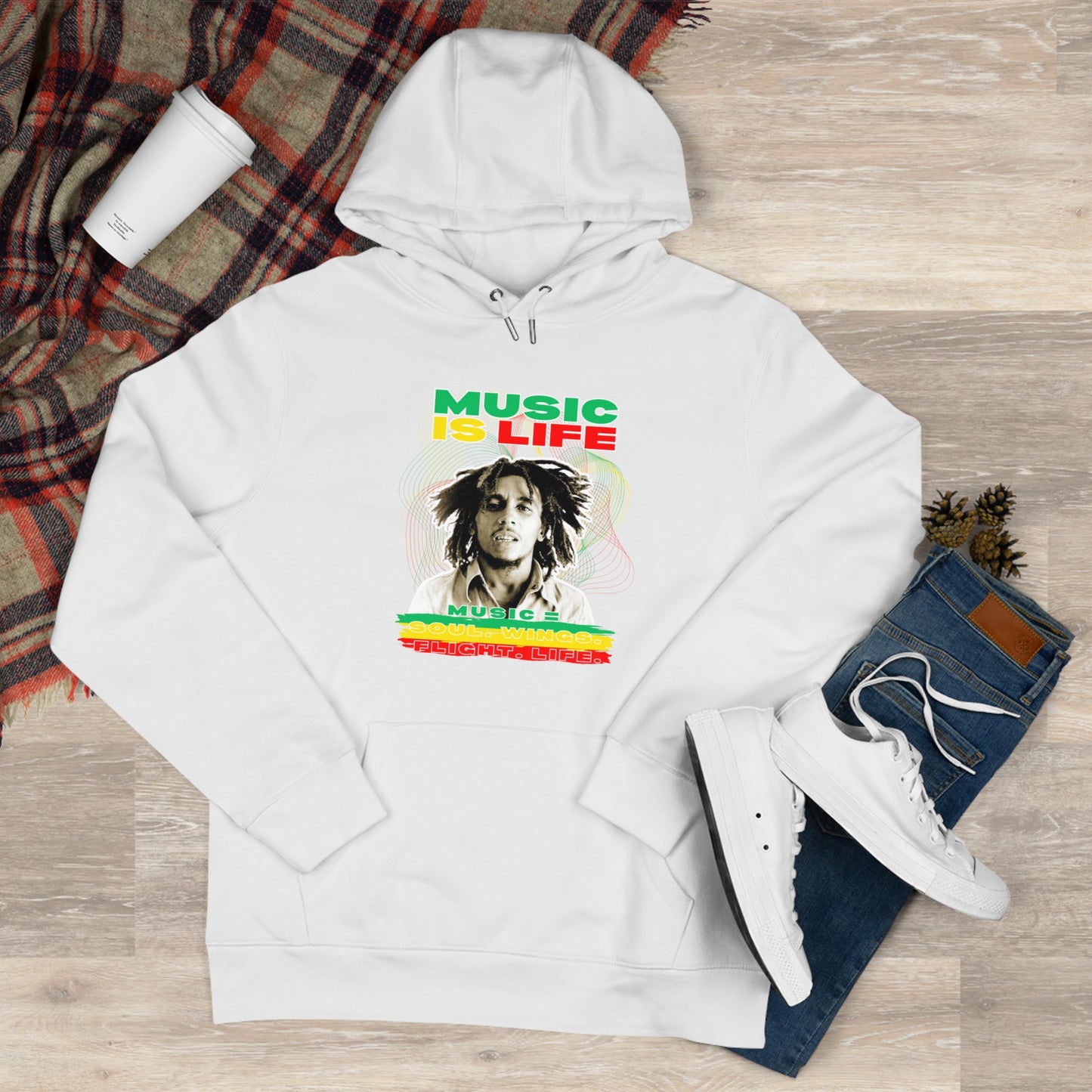 Music Is Life King Hooded Sweatshirt | Perfect for music lovers
