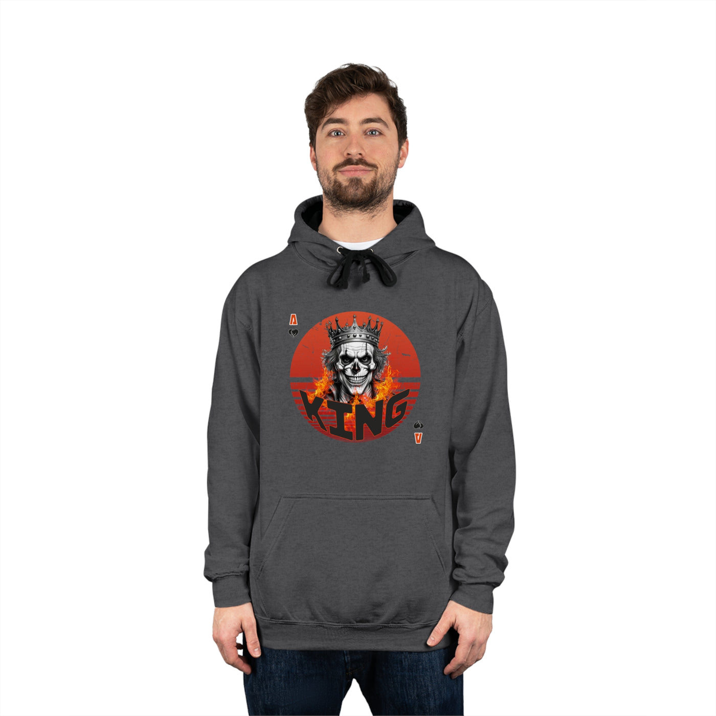 Hoodie Skull King Totenkopf König Herz König