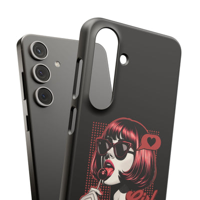 Retro Girl Snap Case Handyhülle