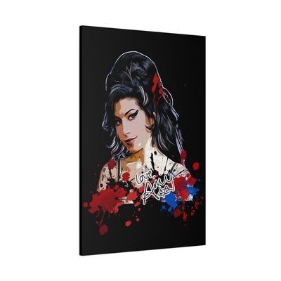 Amy Winehouse Art Canvas - Stretched Wall Decor with Signature