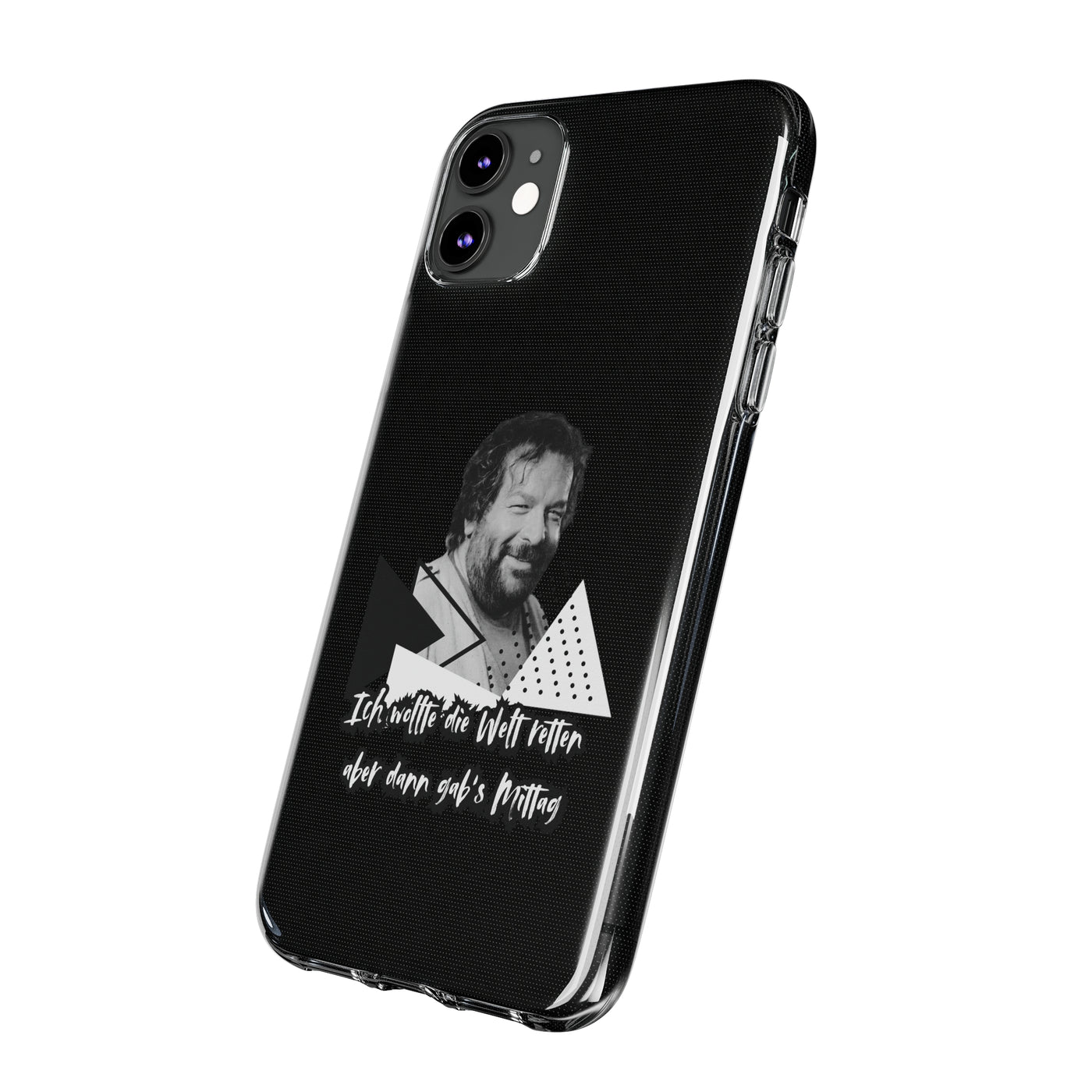 Handyhülle Unique Phone Cover, Ich wollte die Welt retten, dann gabs Mittag