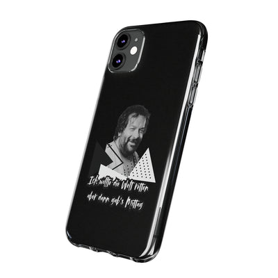 Handyhülle Unique Phone Cover, Ich wollte die Welt retten, dann gabs Mittag