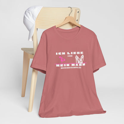 I Love My Husband "Shopping" Unisex Jersey Short Sleeve Tee