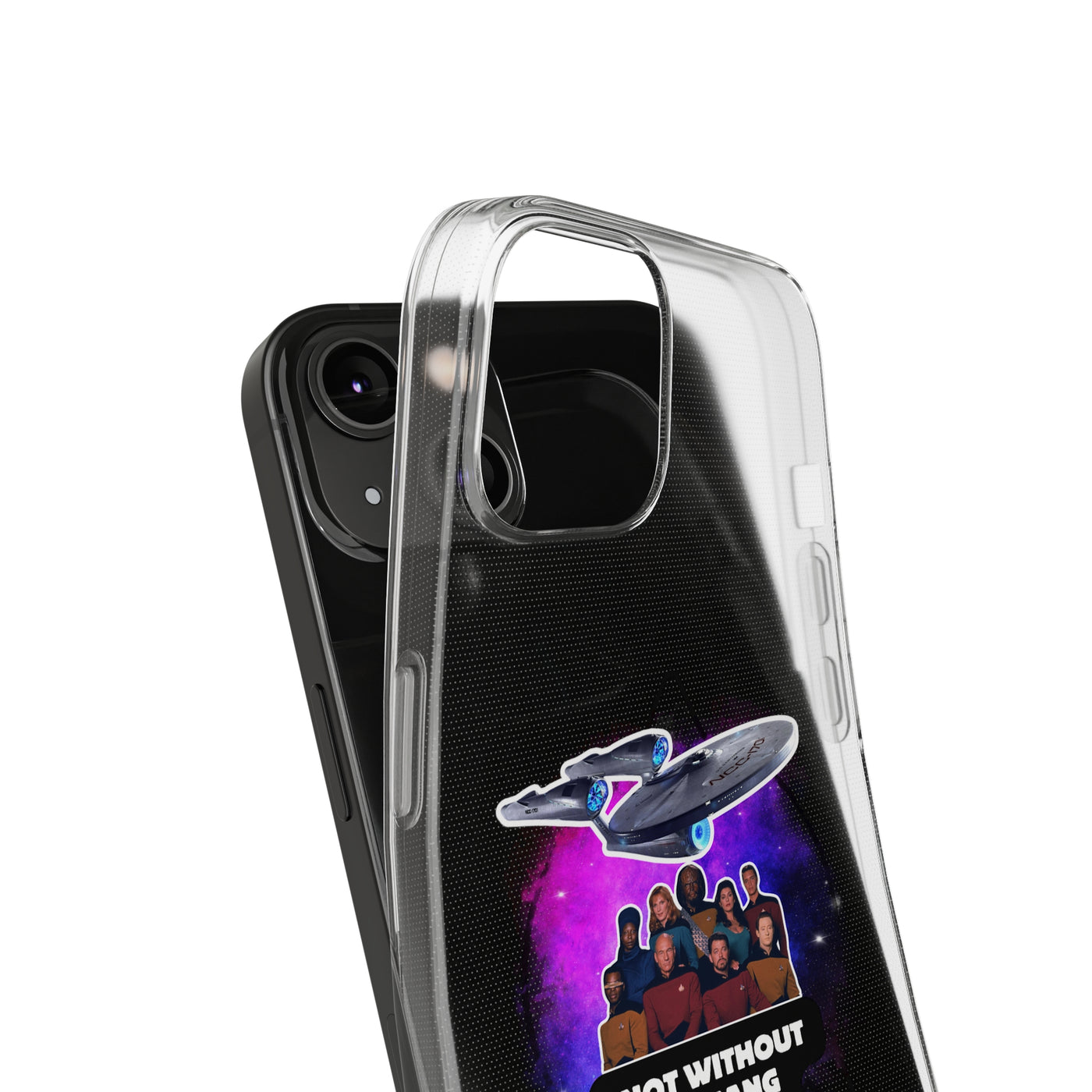 Galaxy-Inspired Soft Phone Case - Not Without My Gang, Star Trek Lovers Handyhülle