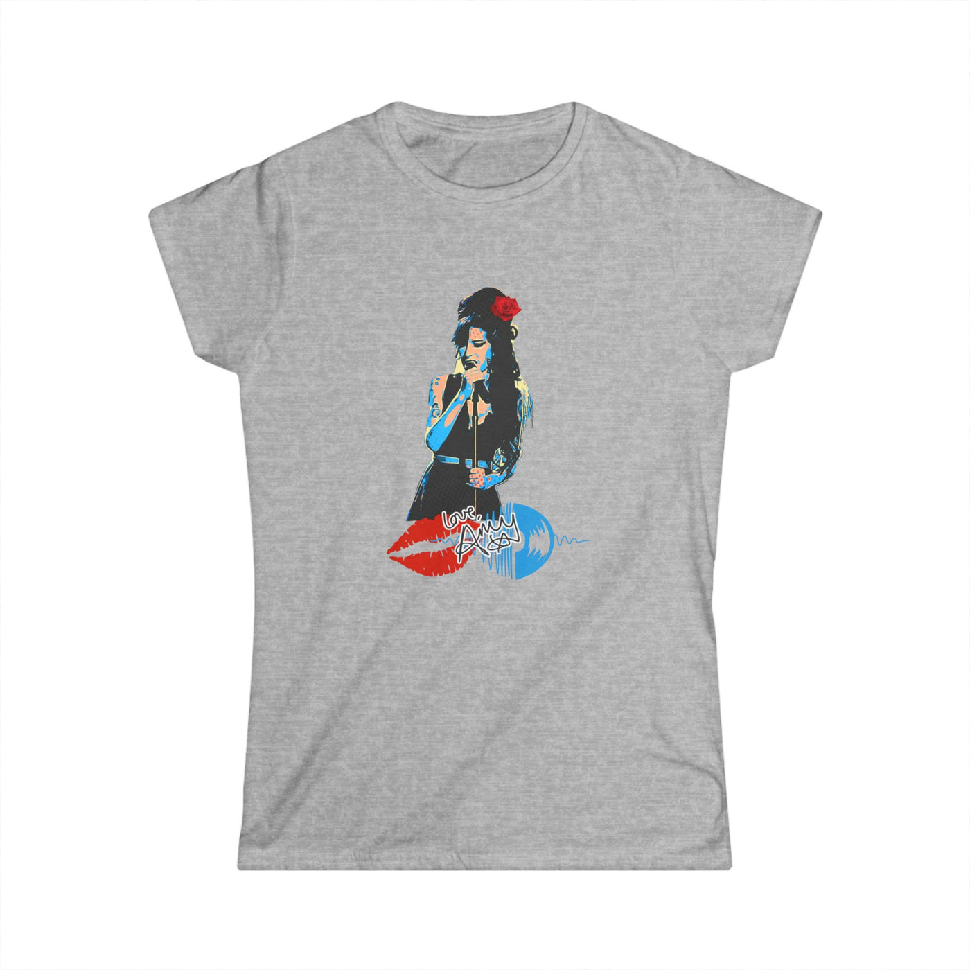 Amy Winehouse Bold Floral Art Women's Shirt