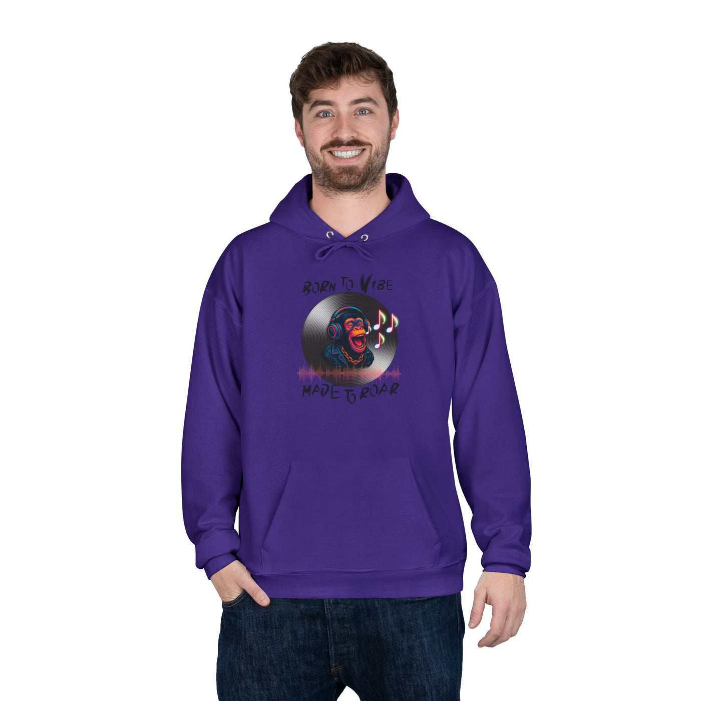 Born to Vibe Hoodie - cool monkey design / Monkey