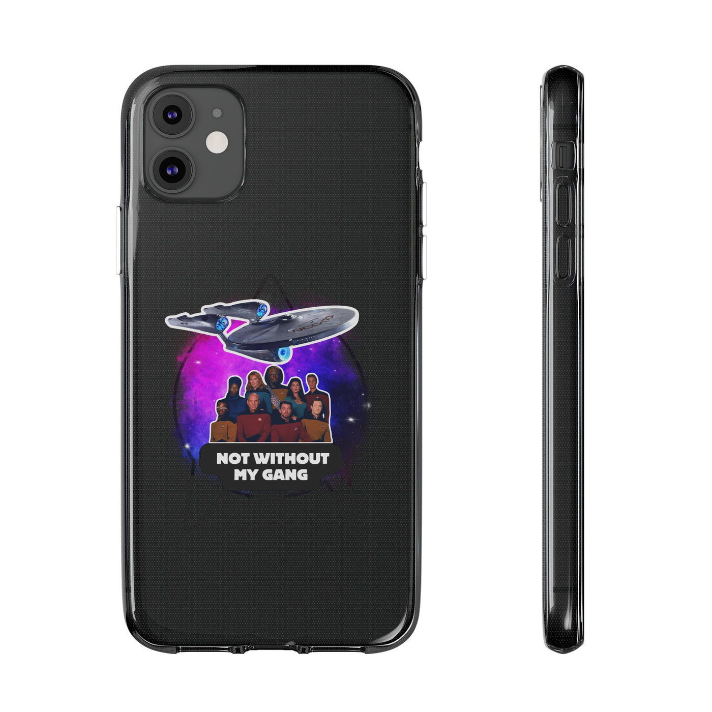 Galaxy-Inspired Soft Phone Case - Not Without My Gang, Star Trek Lovers Handyhülle