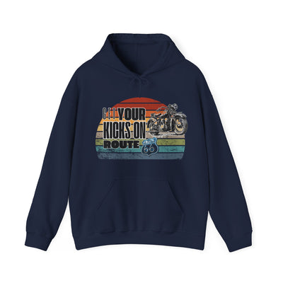 Retro Motorcycle Adventure Hoodie - 'Get Your Kicks On Route 66'