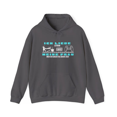 Gaming Love Unisex Hooded Sweatshirt - "Ich Liebe Es Wenn Meine Frau"