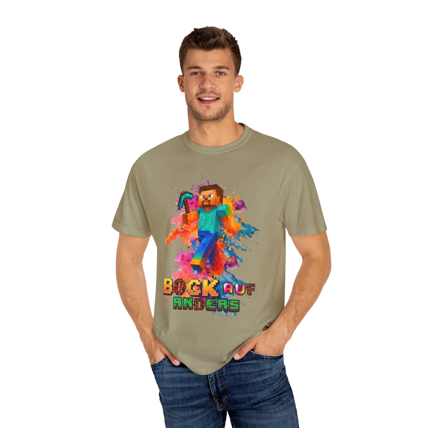 Colorful Gamer T-Shirt - Back to Different Minecraft Design