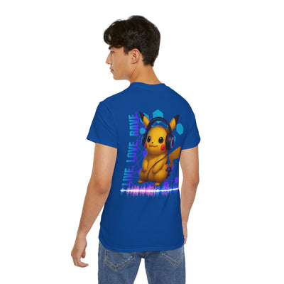Rave T-Shirt, Fun Music Shirt, Live Love Rave - Techno - Pokemon