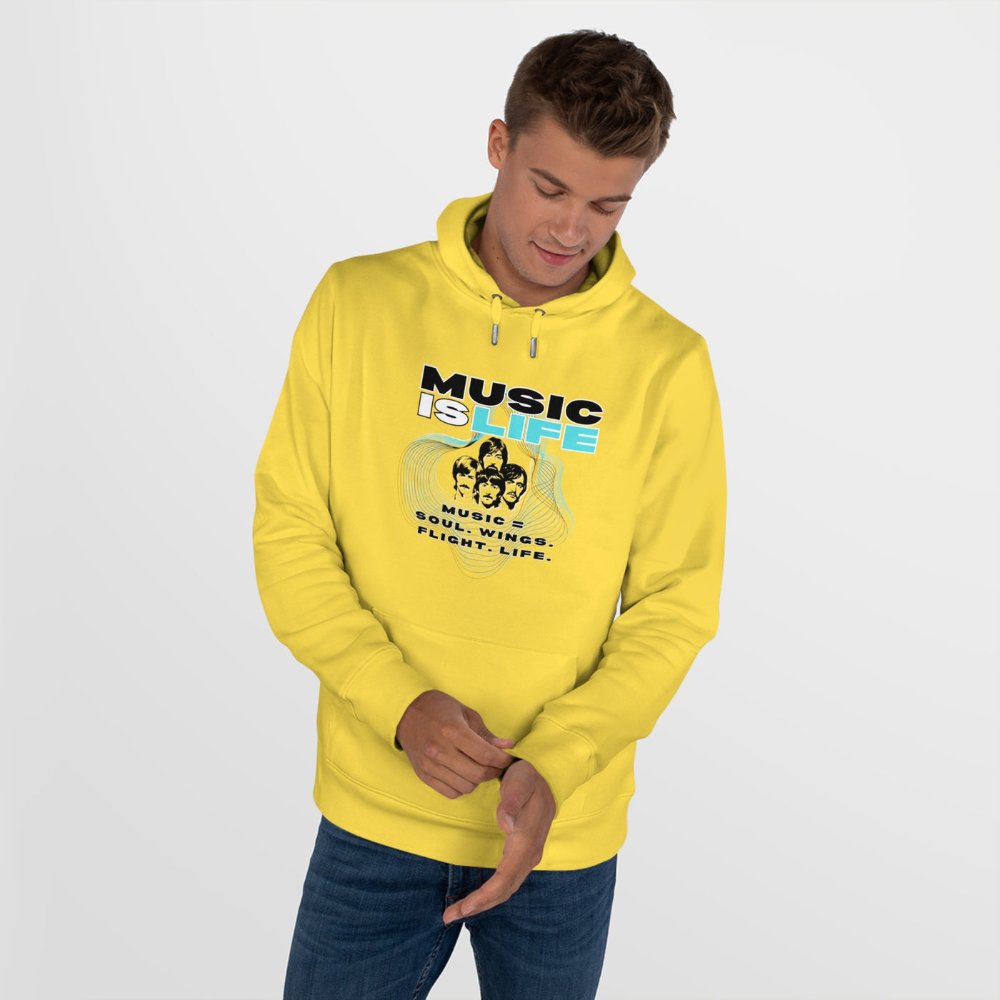 Beatles Music Is Life King Hooded Sweatshirt | Perfect for music lovers