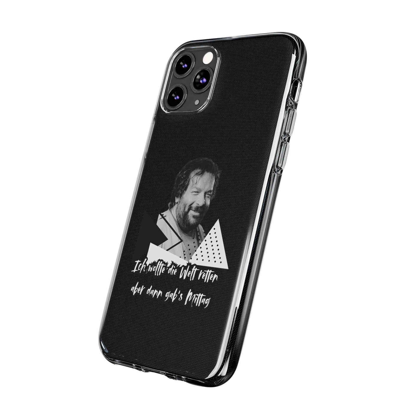 Handyhülle Unique Phone Cover, Ich wollte die Welt retten, dann gabs Mittag