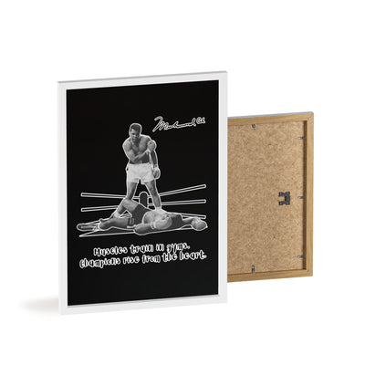 Boxing Inspired Wall Art Poster with Wooden Frame - Muhammad Ali 