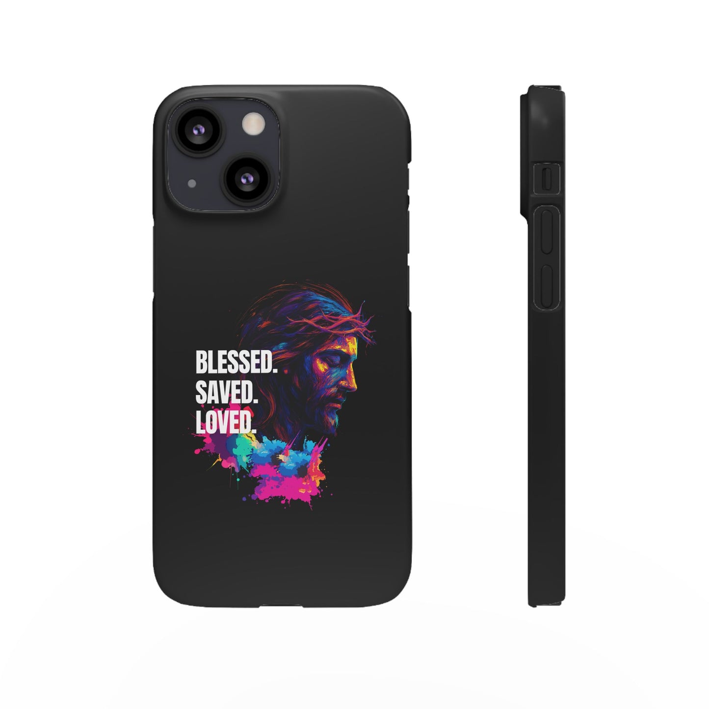 Blessed Saved Loved -  Snap Case Handyhülle - Jesus