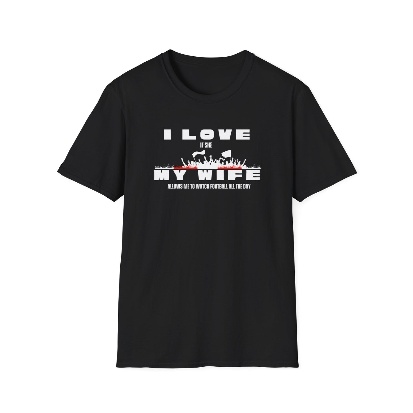 Minimalist Red Graphic Unisex T-Shirt - I love my wife 