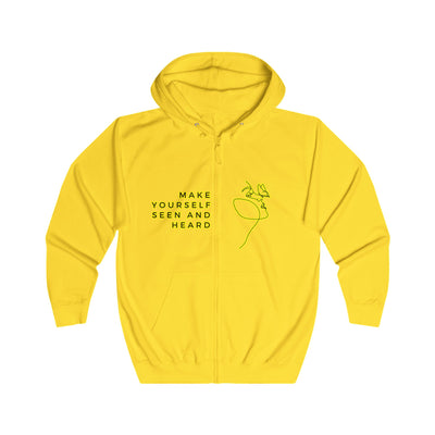 Full Zip Hoodie - Make yourself seen and heard