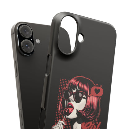 Retro Girl Snap Case Handyhülle