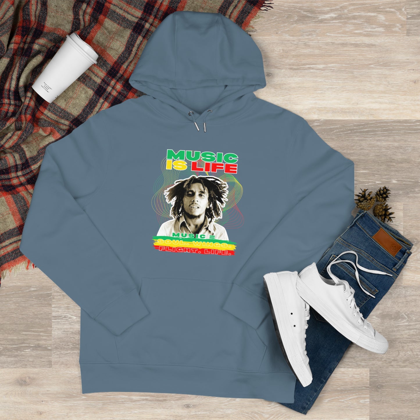 Music Is Life King Hooded Sweatshirt | Perfect for music lovers