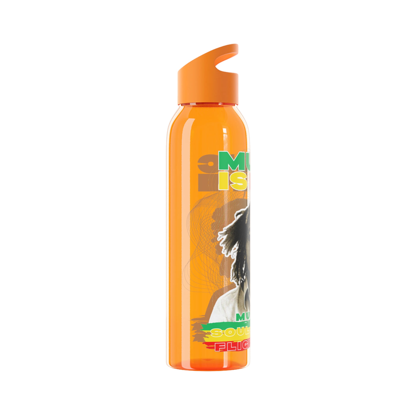 Bob Reggae- Music is Life Water Bottle, Wasserflasche