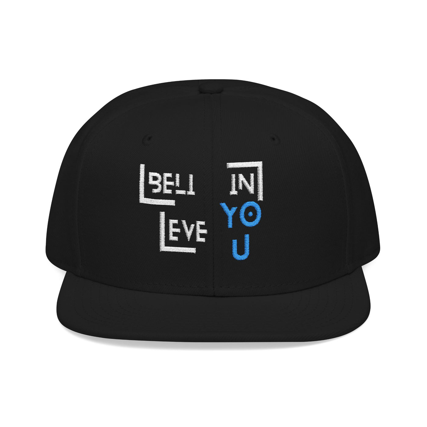 Motivational Snapback Hat - "Believe in You" Embroidery 