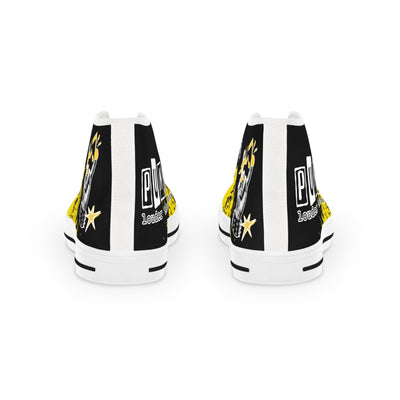 Trendy high top sneakers "louder than manowar" sneakers