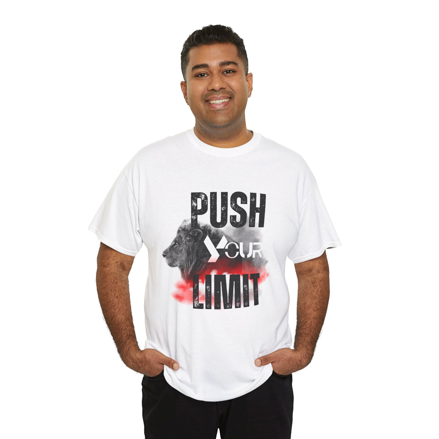 Motivational Unisex Heavy Cotton Tee - "Push Your Limit"