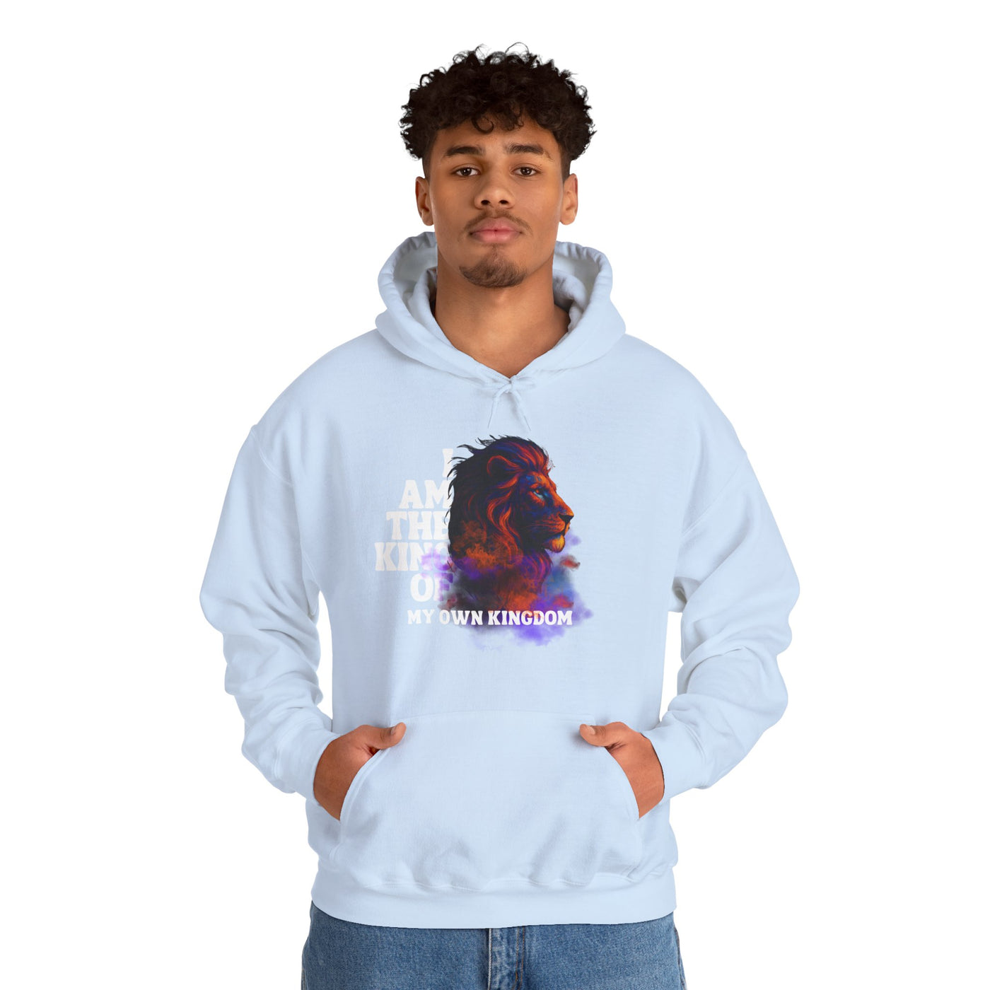 Inspirational Lion Hoodie "i am the king of my kingdom"