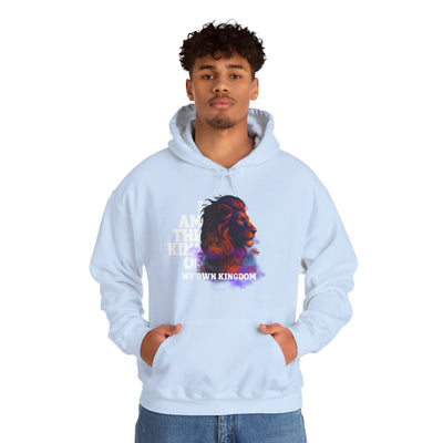 Inspirational Lion Hoodie "i am the king of my kingdom"
