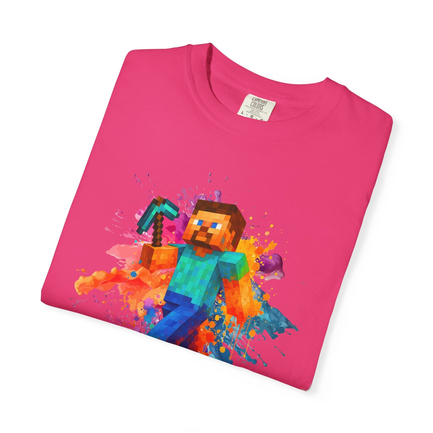 Colorful Gamer T-Shirt - Back to Different Minecraft Design